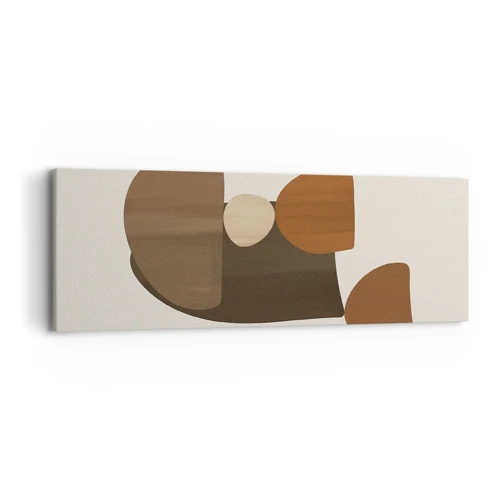 Quadro su tela - Stampe su Tela - Composizione in marrone - 90x30 cm