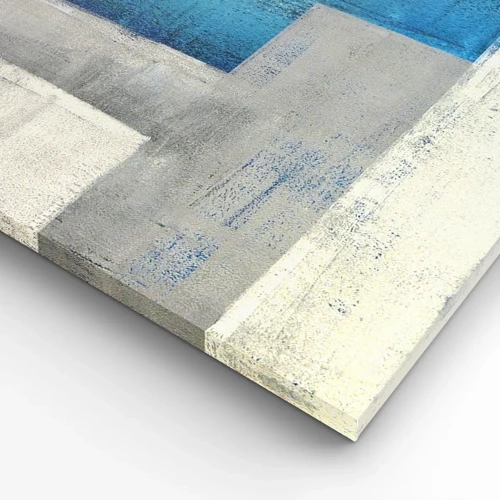 Quadro su tela - Stampe su Tela - Composizione poetica in grigio e blu - 50x70 cm