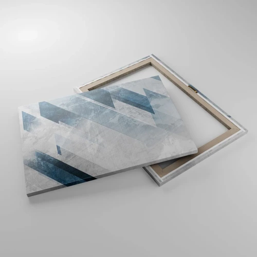 Quadro su tela - Stampe su Tela - Composizione spaziale: movimento in grigio - 70x50 cm