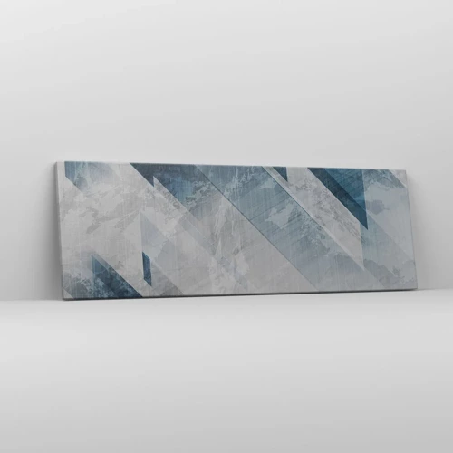 Quadro su tela - Stampe su Tela - Composizione spaziale: movimento in grigio - 90x30 cm
