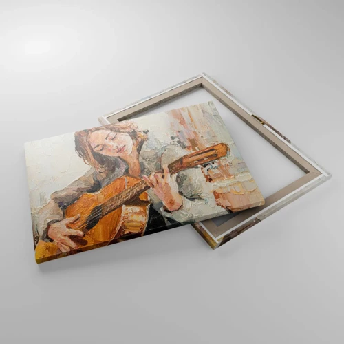 Quadro su tela - Stampe su Tela - Concerto per chitarra e cuore di ragazza - 70x50 cm