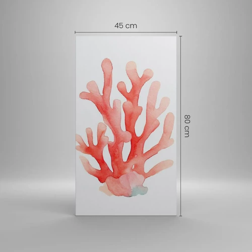 Quadro su tela - Stampe su Tela - Corallo color corallo - 45x80 cm