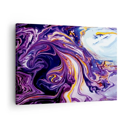 Quadro su tela - Stampe su Tela - Curvatura dello spazio in viola - 70x50 cm