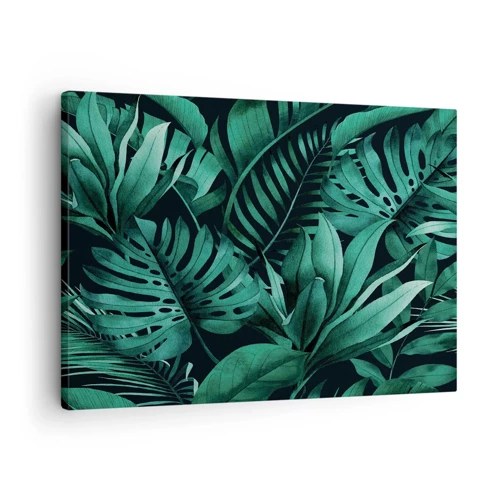 Quadro su tela - Stampe su Tela - Dal profondo del verde tropicale - 70x50 cm