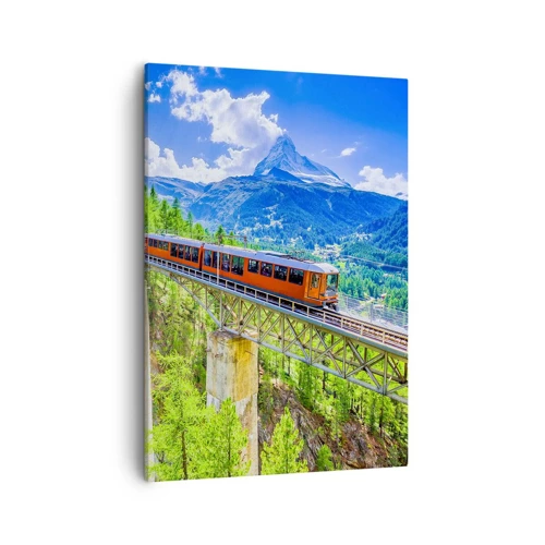 Quadro su tela - Stampe su Tela - Ferrovia alpina - 50x70 cm