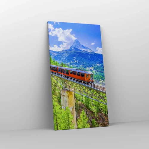 Quadro su tela - Stampe su Tela - Ferrovia alpina - 55x100 cm