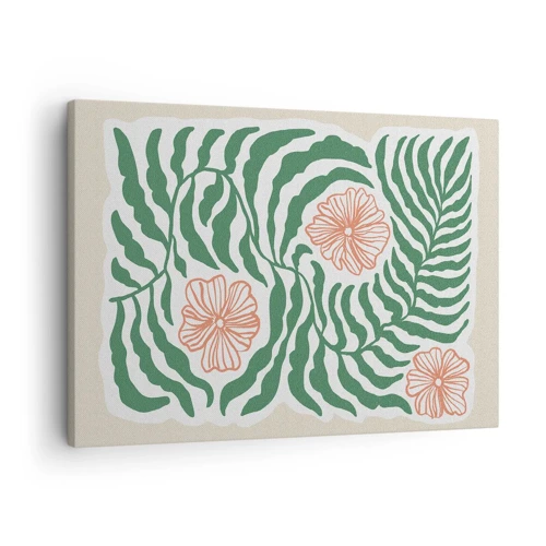 Quadro su tela - Stampe su Tela - Fioritura nel verde - 70x50 cm