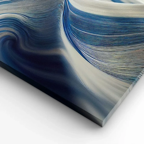 Quadro su tela - Stampe su Tela - Fluidità di blu e di bianco - 50x50 cm