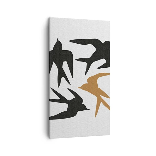 Quadro su tela - Stampe su Tela - Giochi di rondini - 45x80 cm