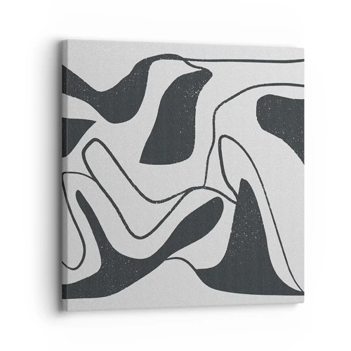 Quadro su tela - Stampe su Tela - Gioco astratto nel labirinto - 30x30 cm