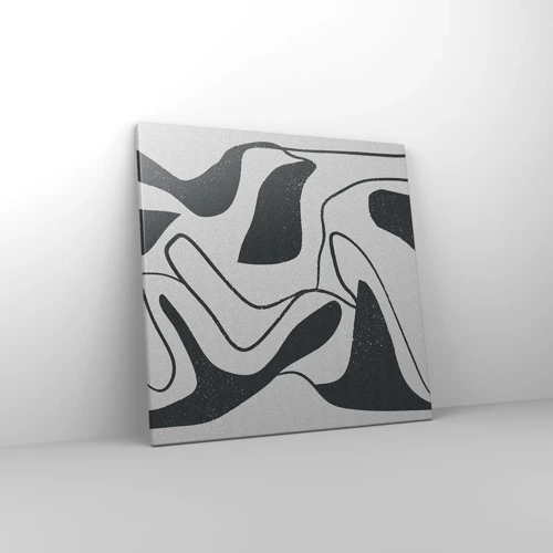 Quadro su tela - Stampe su Tela - Gioco astratto nel labirinto - 50x50 cm