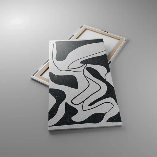 Quadro su tela - Stampe su Tela - Gioco astratto nel labirinto - 55x100 cm
