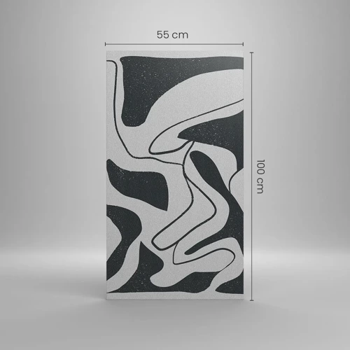 Quadro su tela - Stampe su Tela - Gioco astratto nel labirinto - 55x100 cm