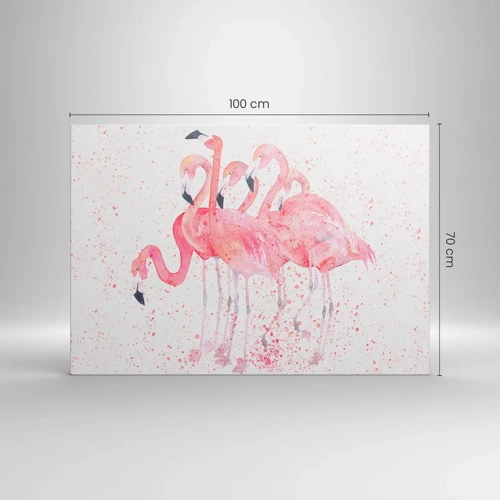 Quadro su tela - Stampe su Tela - Gruppo in rosa - 100x70 cm