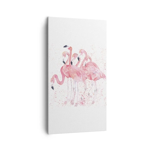 Quadro su tela - Stampe su Tela - Gruppo in rosa - 45x80 cm