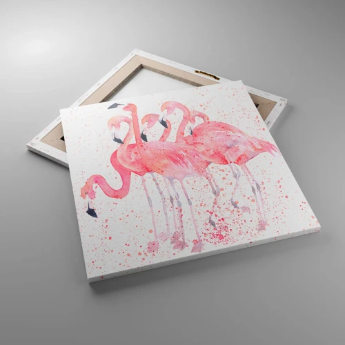 Quadro su tela - Stampe su Tela - Gruppo in rosa - 50x50 cm