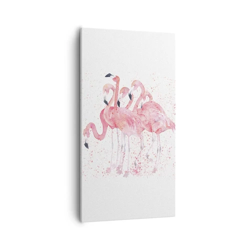 Quadro su tela - Stampe su Tela - Gruppo in rosa - 55x100 cm