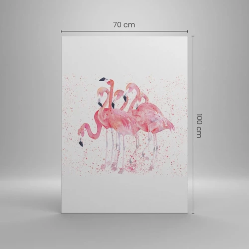 Quadro su tela - Stampe su Tela - Gruppo in rosa - 70x100 cm