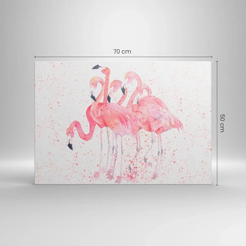 Quadro su tela - Stampe su Tela - Gruppo in rosa - 70x50 cm