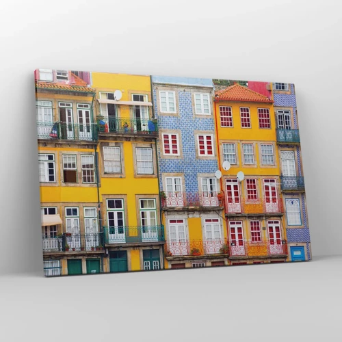 Quadro su tela - Stampe su Tela - I colori della città vecchia - 120x80 cm