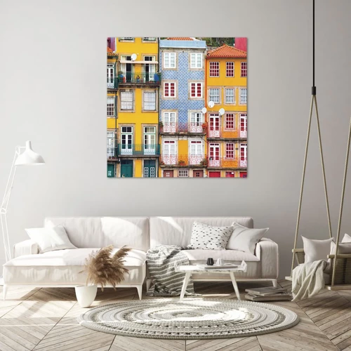 Quadro su tela - Stampe su Tela - I colori della città vecchia - 40x40 cm