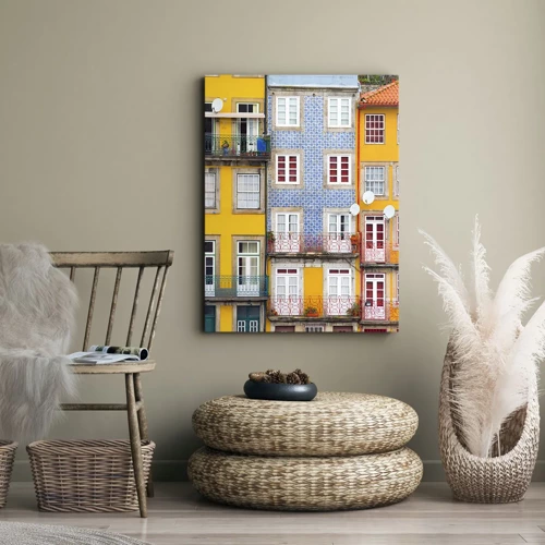 Quadro su tela - Stampe su Tela - I colori della città vecchia - 50x70 cm