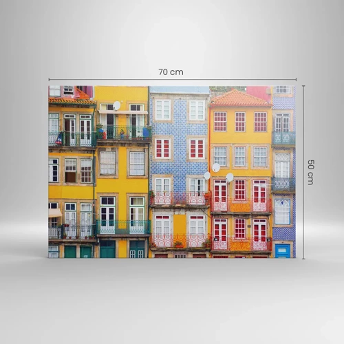 Quadro su tela - Stampe su Tela - I colori della città vecchia - 70x50 cm