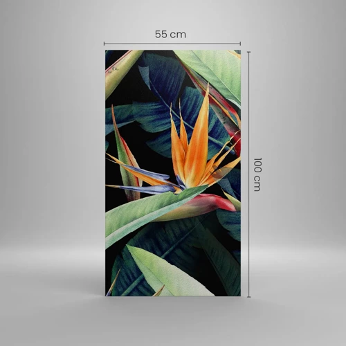 Quadro su tela - Stampe su Tela - I fiori fiammeggianti dei tropici - 55x100 cm