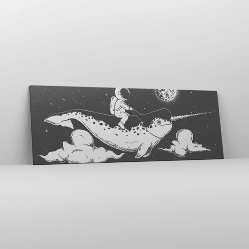 Quadro su tela - Stampe su Tela - Il cavaliere dello spazio - 140x50 cm