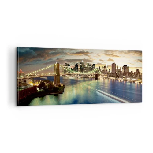 Quadro su tela - Stampe su Tela - Il cielo luminoso sopra Manhattan - 100x40 cm