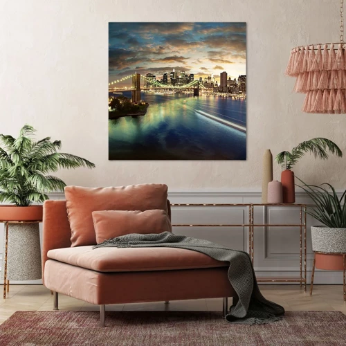 Quadro su tela - Stampe su Tela - Il cielo luminoso sopra Manhattan - 50x50 cm