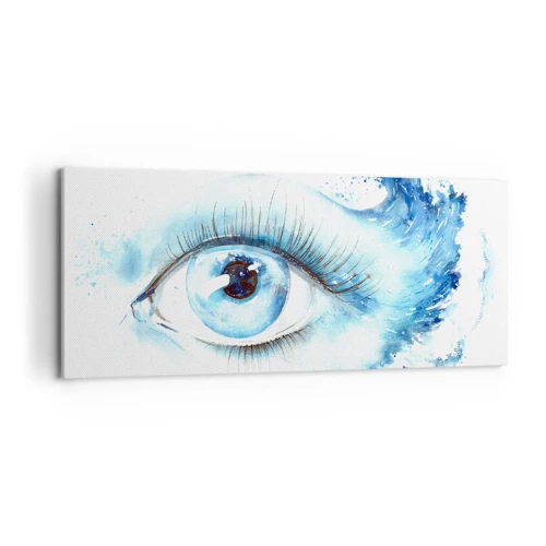 Quadro su tela - Stampe su Tela - Immergersi nell'azzurro dello sguardo - 100x40 cm