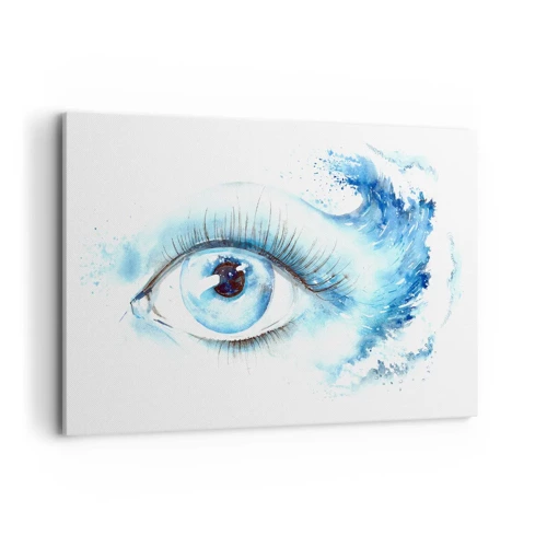 Quadro su tela - Stampe su Tela - Immergersi nell'azzurro dello sguardo - 120x80 cm