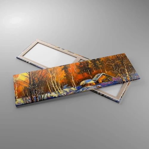 Quadro su tela - Stampe su Tela - Impressionismo invernale al sole - 160x50 cm