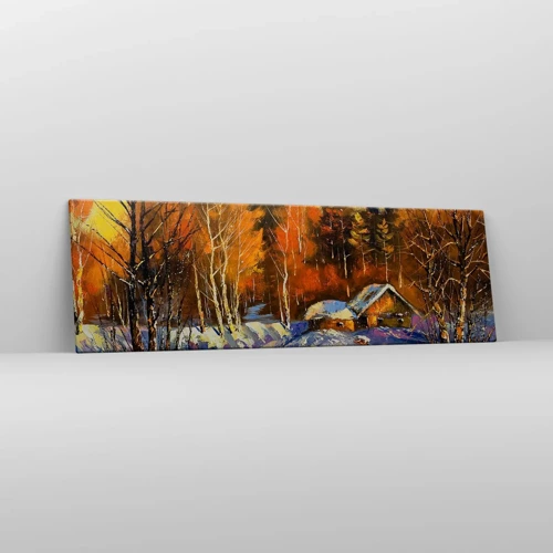 Quadro su tela - Stampe su Tela - Impressionismo invernale al sole - 160x50 cm