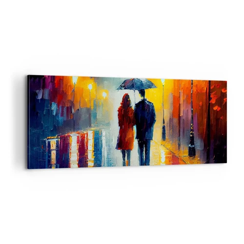 Quadro su tela - Stampe su Tela - Insieme la notte è colorata - 100x40 cm