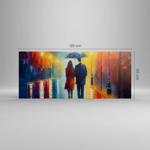 Quadro su tela - Stampe su Tela - Insieme la notte è colorata - 120x50 cm