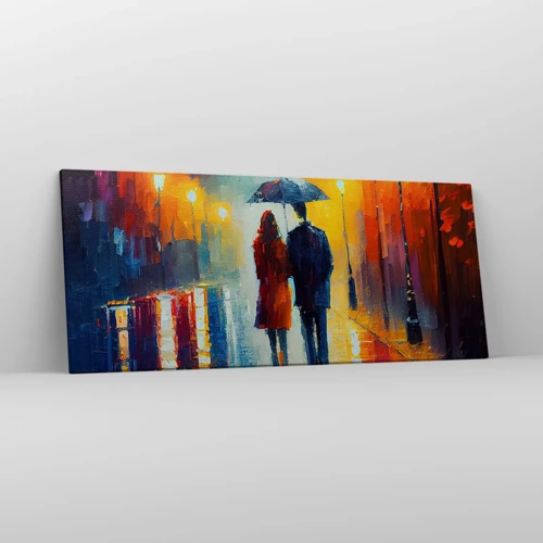 Quadro su tela - Stampe su Tela - Insieme la notte è colorata - 120x50 cm