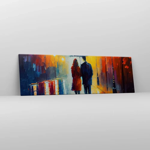 Quadro su tela - Stampe su Tela - Insieme la notte è colorata - 160x50 cm