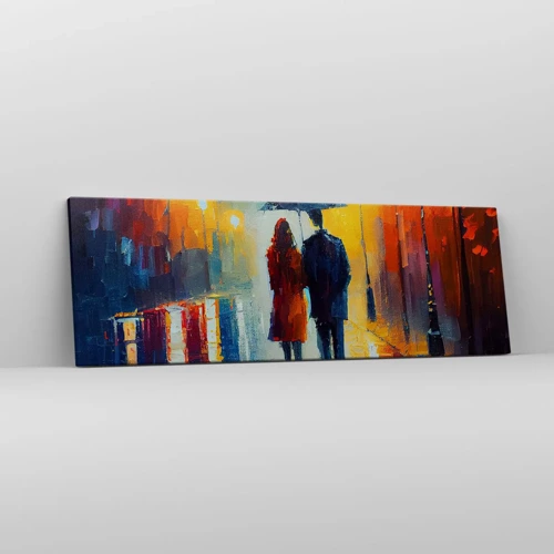 Quadro su tela - Stampe su Tela - Insieme la notte è colorata - 90x30 cm