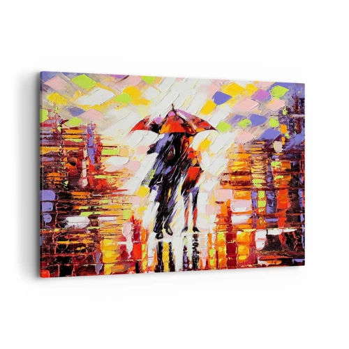 Quadro su tela - Stampe su Tela - Insieme nella notte e nella pioggia - 100x70 cm