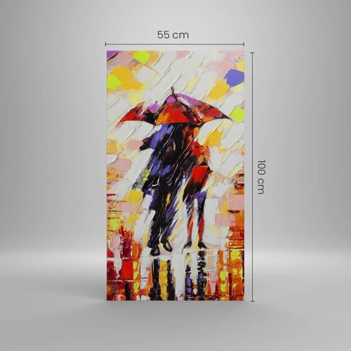 Quadro su tela - Stampe su Tela - Insieme nella notte e nella pioggia - 55x100 cm