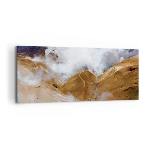 Quadro su tela - Stampe su Tela - La bellezza severa dell'Islanda - 100x40 cm