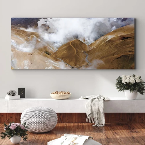 Quadro su tela - Stampe su Tela - La bellezza severa dell'Islanda - 100x40 cm