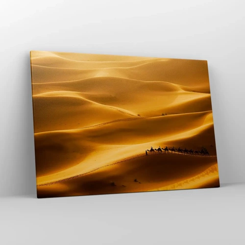 Quadro su tela - Stampe su Tela - La carovana sulle onde del deserto - 100x70 cm