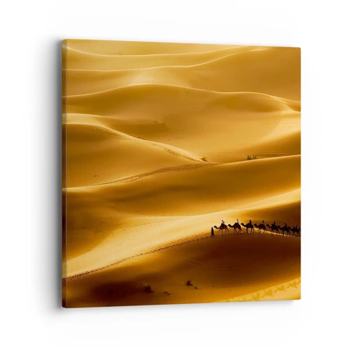 Quadro su tela - Stampe su Tela - La carovana sulle onde del deserto - 40x40 cm