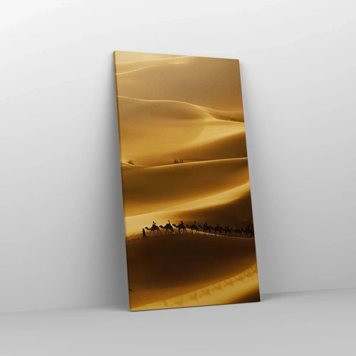 Quadro su tela - Stampe su Tela - La carovana sulle onde del deserto - 55x100 cm