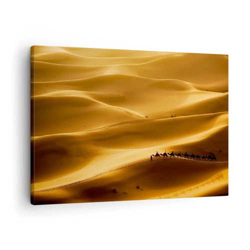 Quadro su tela - Stampe su Tela - La carovana sulle onde del deserto - 70x50 cm