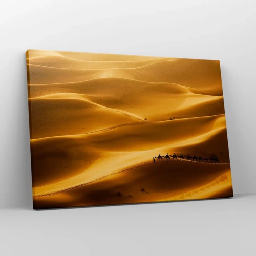 Quadro su tela - Stampe su Tela - La carovana sulle onde del deserto - 70x50 cm
