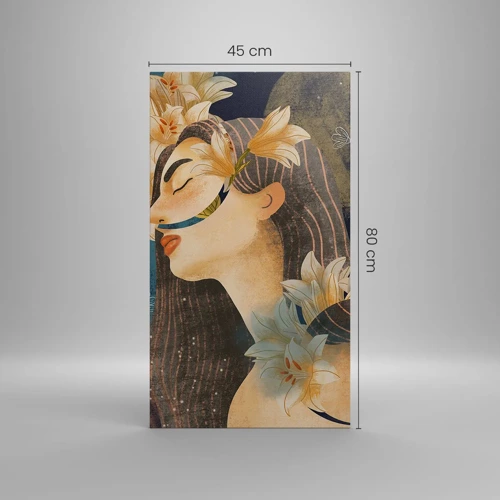 Quadro su tela - Stampe su Tela - La favola della principessa con i gigli - 45x80 cm